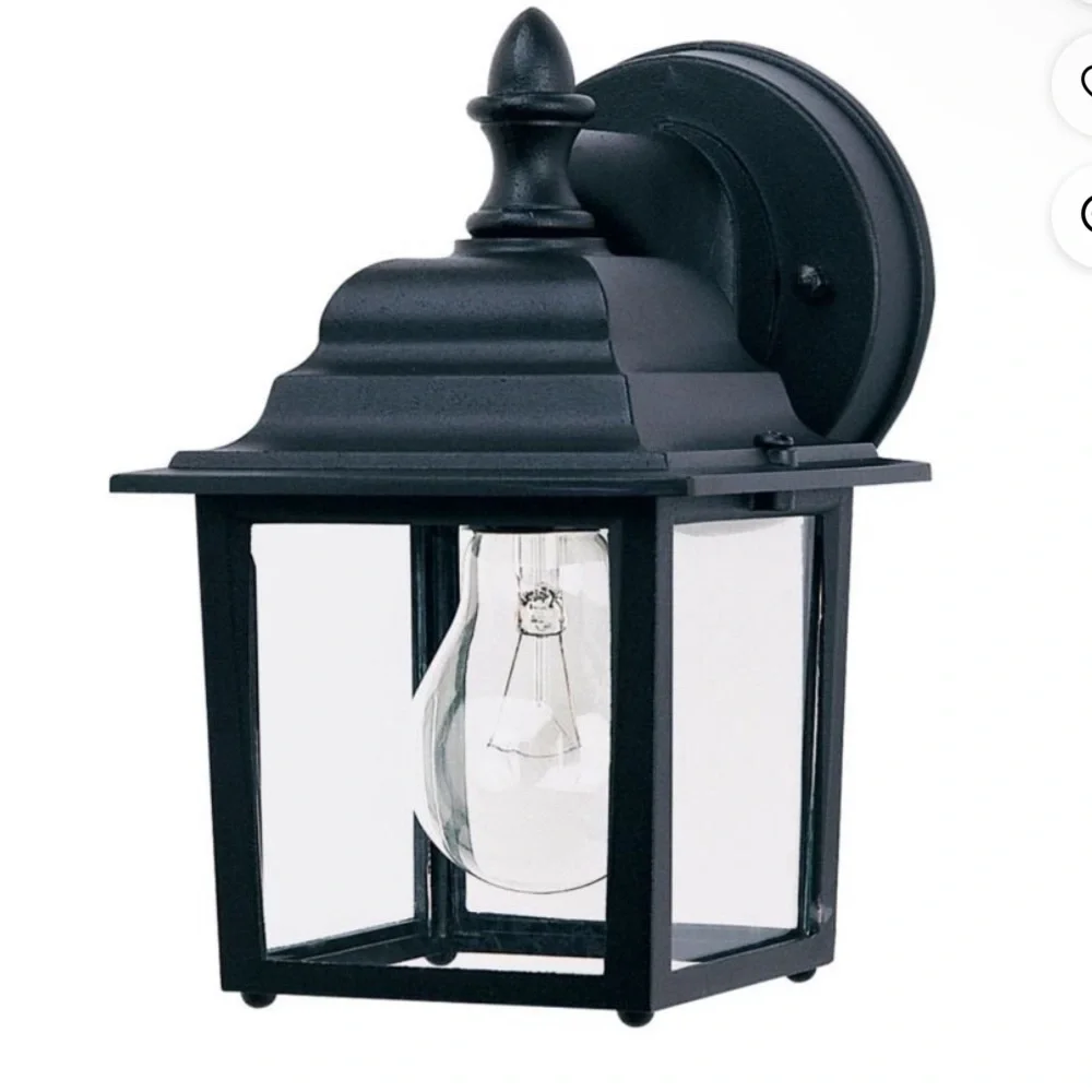 Black Outdoor light fixture NEW